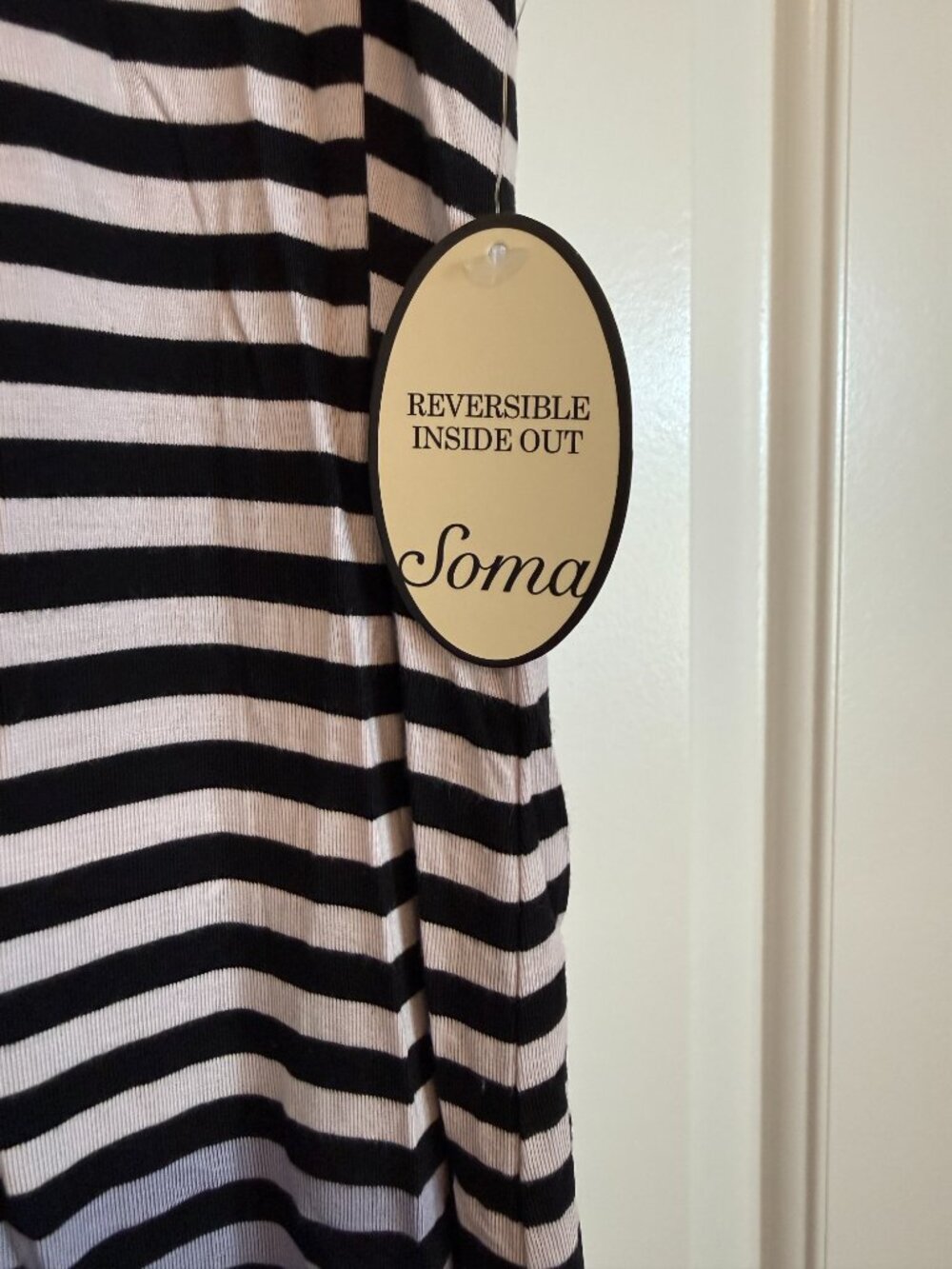 NWT Soma REVERSIBLE sleeveless dress featuring a unique black grey ombre. Size S - Picture 3 of 7